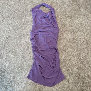 Women’s Urban Outfitters Pina Shimmer Cowl Neck Halter Mini Dress Purple